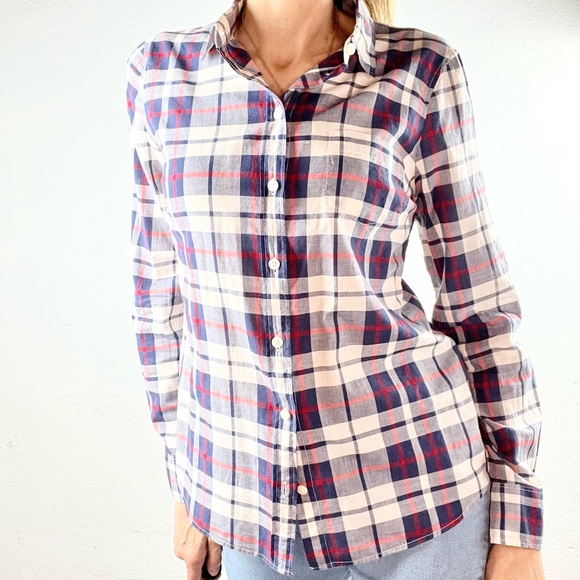 J. CREW |👚MERCANTILE Plaid Button-Up Lightweight Long-Sleeved Shirt - Picture 11 of 11